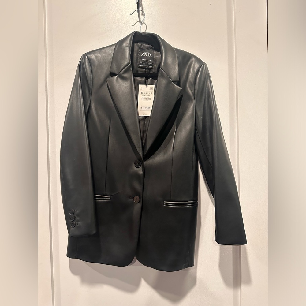 Leather blazer